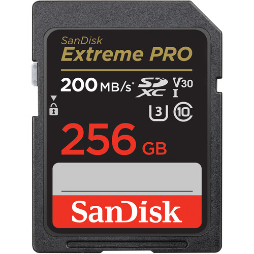 Carto de Memoria Sandisk SDXC 256gb extreme pro 200mb/s